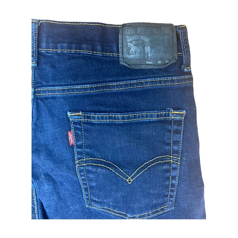 Levis 511 Slim Performance Jeans Men's 18 Regular 29x31 Dark Blue 5 Pocket Pants